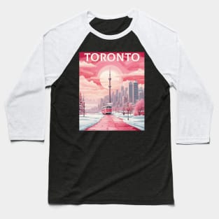 Canada Toronto Valentine's Day Vintage Snowy City Baseball T-Shirt